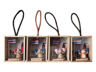 ขายส่ง - กล่องไม้ช้างมวยไทยพร้อมโลโก้