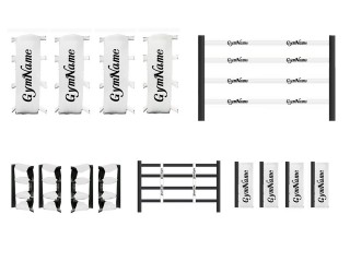 ชุดหุ้มเวทีมวย เบาะมุม หุ้มเชือก กระจับมุม สายกันสะบัด และหุ้มเกลียวเร่ง สีขาว