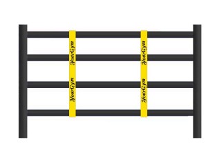 อุปกรณ์เวทีมวย กันสะบัดเชือกเวทีมวย ครบชุด 8 เส้น Screen - สีเหลือง