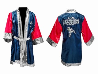 เสื้อคลุมมวยไทย แบรนด์คะนอง Boxing Robe ปักชื่อได้ : สีน้ำเงิน/แดง 